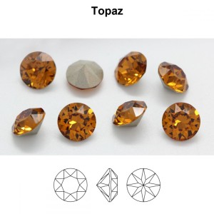 XIRIUS CHATON SWAROVSKI TOPAZ 1 CM (5 UNIDADES)