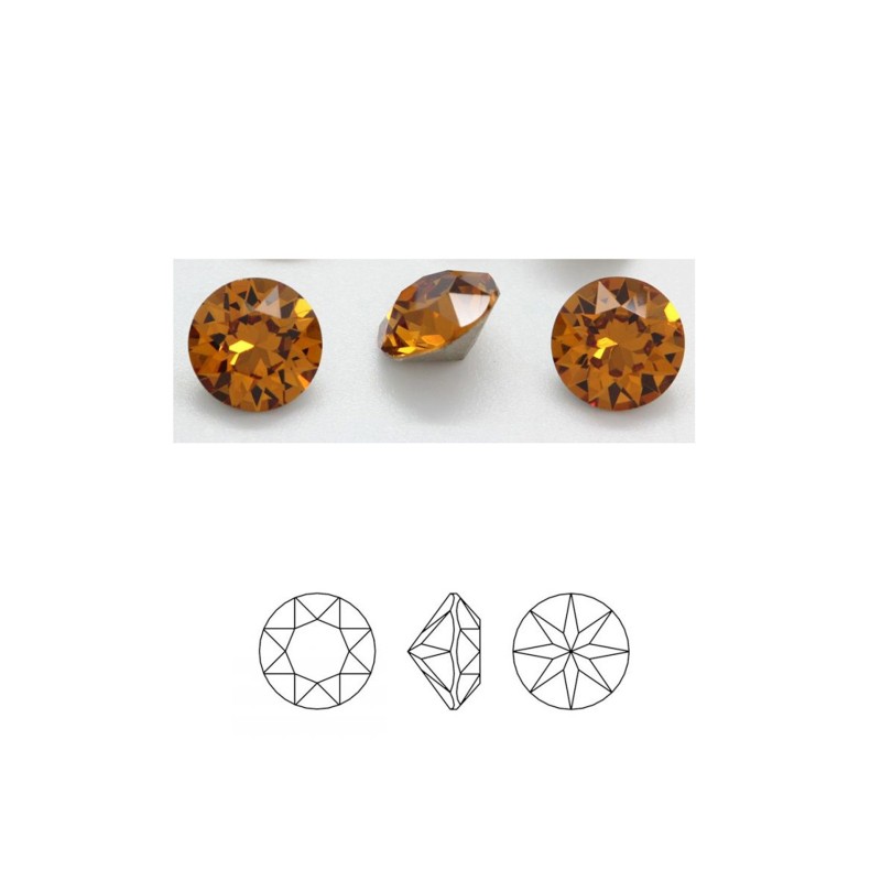 XIRIUS CHATON SWAROVSKI TOPAZ 3,7 MM (10 UNIDADES)