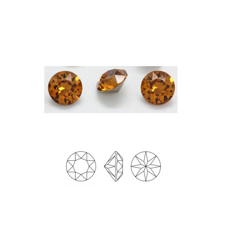 XIRIUS CHATON SWAROVSKI TOPAZ 3,7 MM (10 UNIDADES)