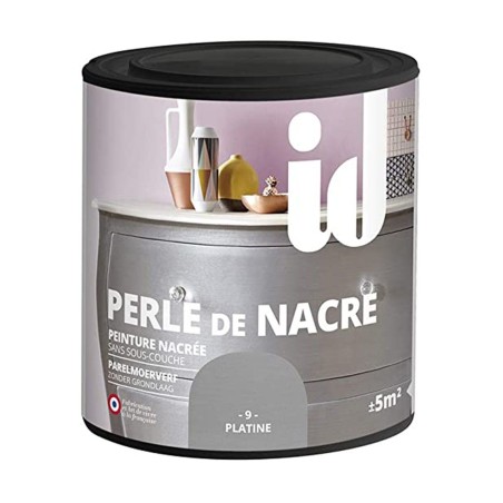 PINTURA NACARADA COLOR PLATINO 500ML ID LAKEONE