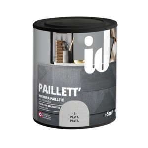 PINTURA PAILLET DESTELLOS COLOR PLATA 500ML ID LAKEONE