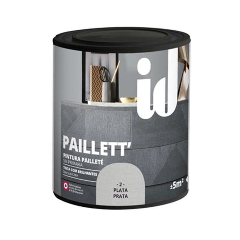 PINTURA PAILLET DESTELLOS COLOR PLATA 500ML ID LAKEONE