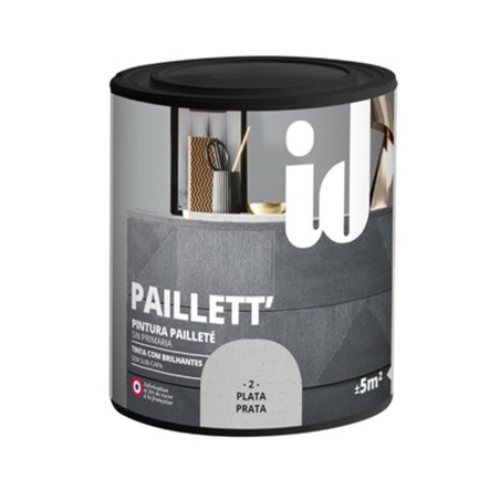 PINTURA PAILLET DESTELLOS COLOR PLATA 500ML ID LAKEONE