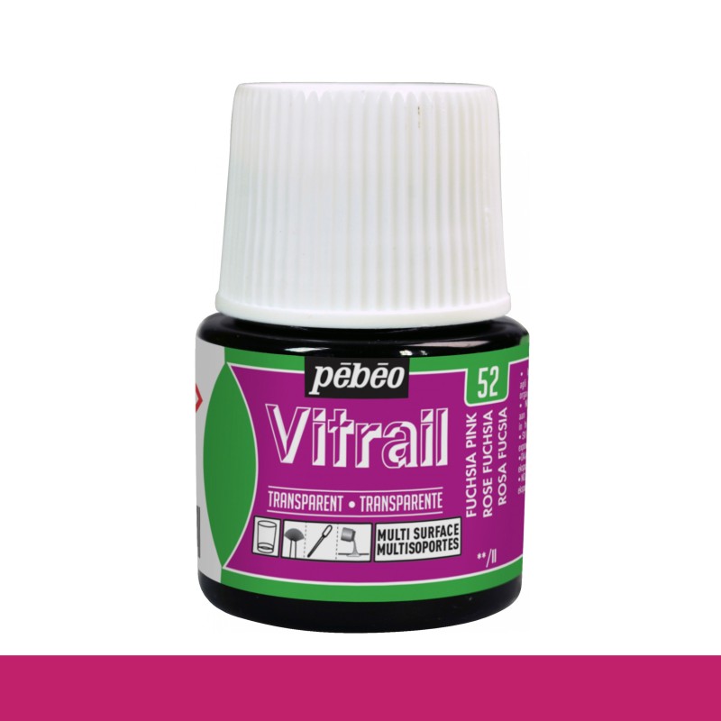 Pintura para vidrio Vitrail PEBEO Rosa fuschia 45 ml |TOPAZ