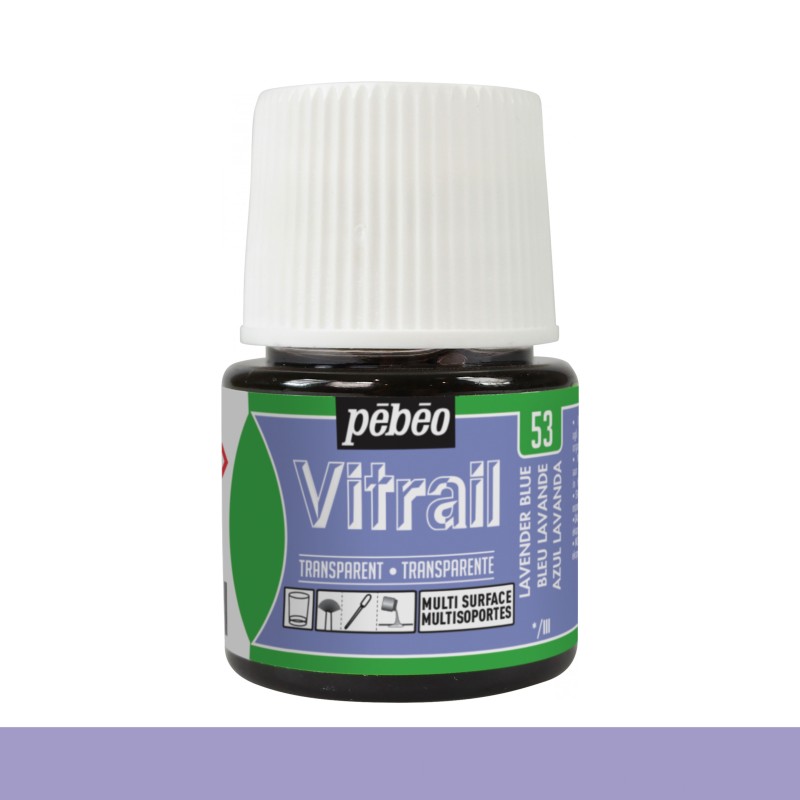 Pintura para vidrio Vitrail PEBEO Azul lavanda 45 ml |TOPAZ