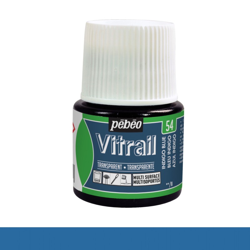 Pintura para vidrio Vitrail PEBEO Azul índigo 45 ml |TOPAZ