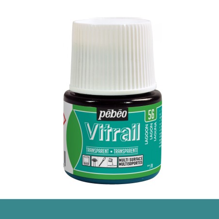 PINTURA CRISTAL VITRAIL LAGUNA PEBEO 45 ML