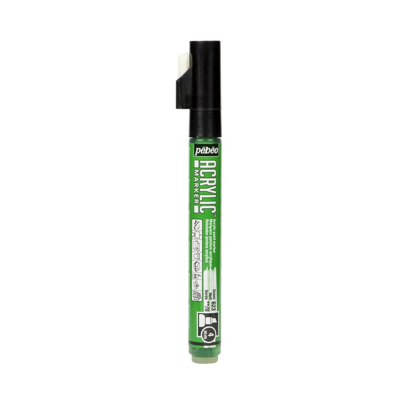 ROTULADOR ACRYLIC MARKER PUNTA BISELADA 4 MM verde