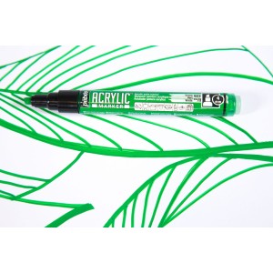 ROTULADOR ACRYLIC MARKER PUNTA BISELADA 4 MM verde