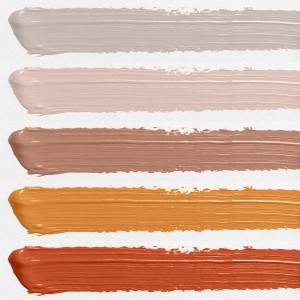 Pintura a la tiza La Pajarita - Gama de colores Naranjas y carne