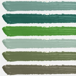 Pintura a la tiza La Pajarita - Gama de verdes