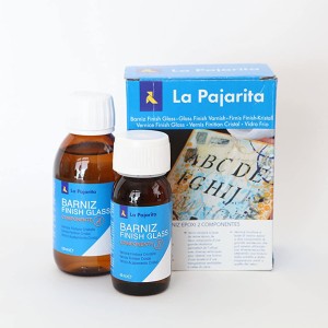 Kit barniz doble componente finish glass La Pajarita resine epoxi efecto cristal