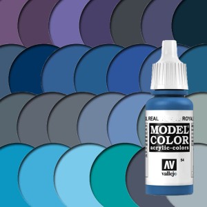 MODEL COLOR GAMA DE AZULES Y VIOLETAS