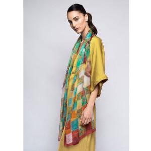 PAÑUELO SEDA PONGEE Nº5 180X45 BORDE A MANO