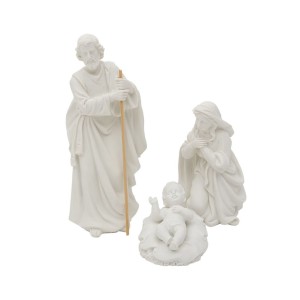 NACIMIENTO 3 PIEZAS 20X7.5X6 CM RESINA BLANCA