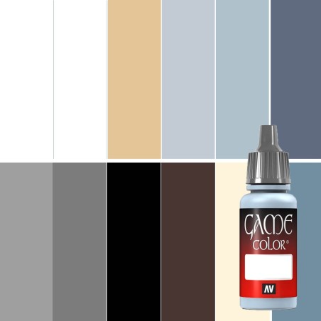 Game color gama de blancos grises y negros