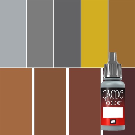 Game color gama de colores metalizados