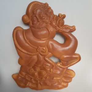 Graciosa figura de Papa Noel con reno rodolfo | TOPAZ