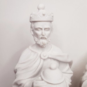 Reyes Magos en resina blanca