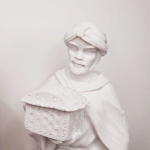 Reyes Magos en resina blanca