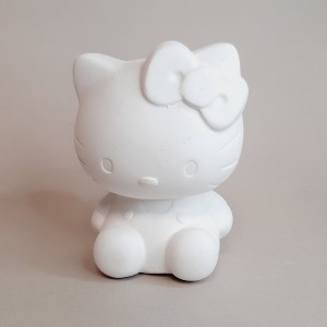 Figura infantil de escayola Kitty sentada