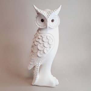 Figura de escayola Buho izquierda