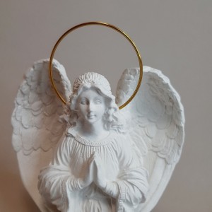 Angel de escayola. Angel Anuncación.