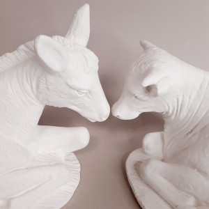 Buey de escayola - Mula de escayola