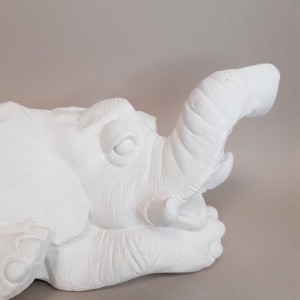 Figura de escayola - Elefante acostado
