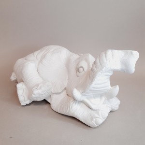Figura de escayola - Elefante acostado