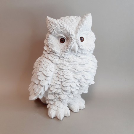 Figura de escayola buho con ojos