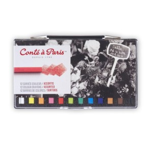 Caja de doce Carrés Conté de colores