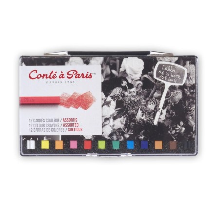 Caja de doce Carrés Conté de colores