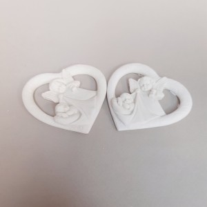 Corazones con angelitos para decorar