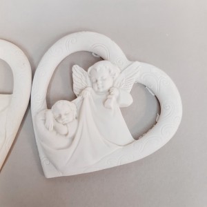 Corazones con angelitos para decorar