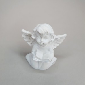 Angelitos de resina blanca