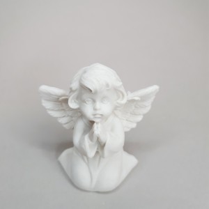 Angelitos de resina blanca