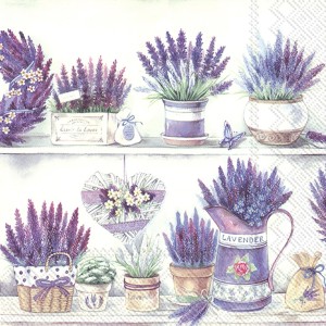 Paquete de Servilletas decorativas lavender pots IHR | TOPAZ