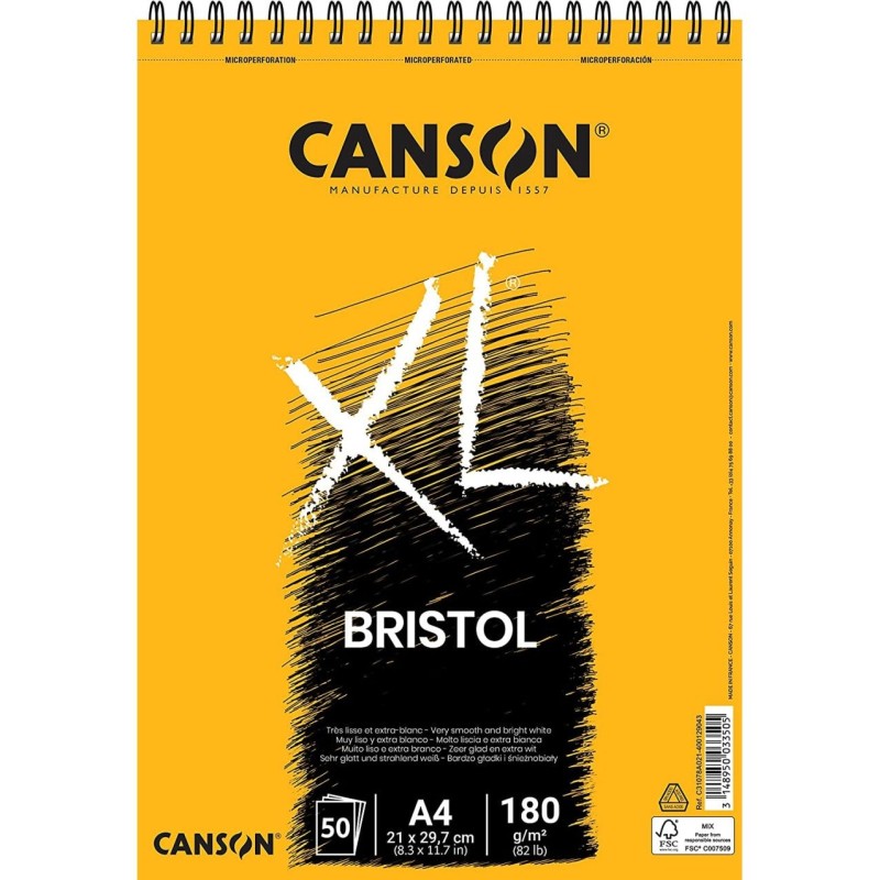 Cuaderno Bristol XL DINA4 para lápices de colores y rotuladores