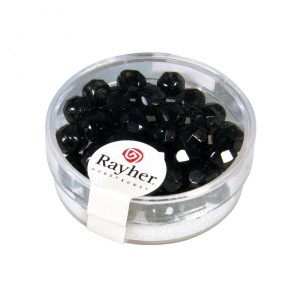 Cristal facetado 6 mm negro