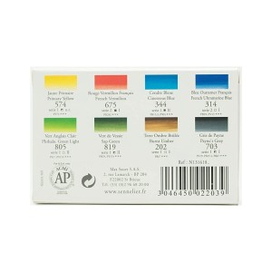 Caja abierta de acuarela a la miel extra fina Sennelier