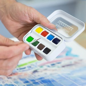 Caja abierta de acuarela a la miel extra fina Sennelier