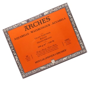 Papel Arches para acuarela y técnicas húmedas