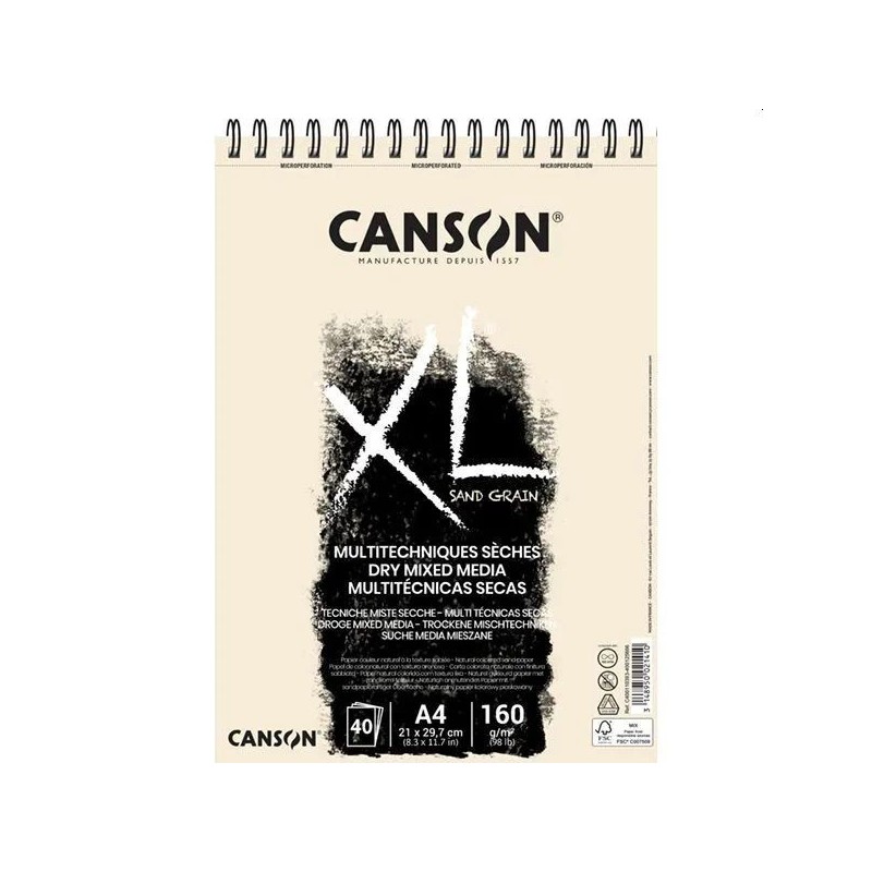 Cuaderno de dibujo CANSON XL técnicas secas