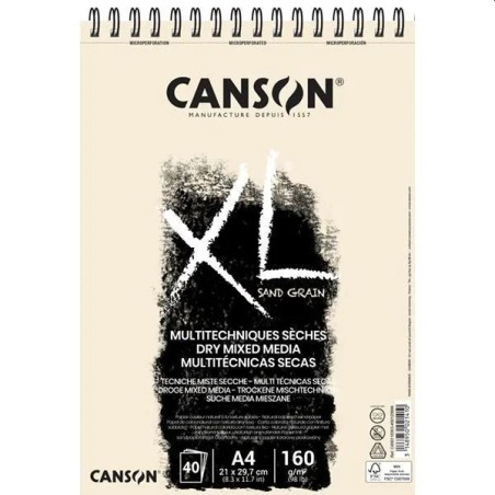 Cuaderno de dibujo CANSON XL técnicas secas