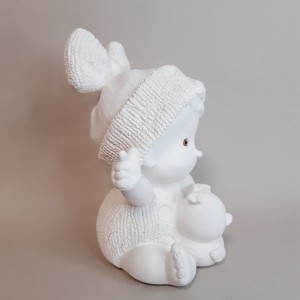 Figura infantil de escayola Niño de lado