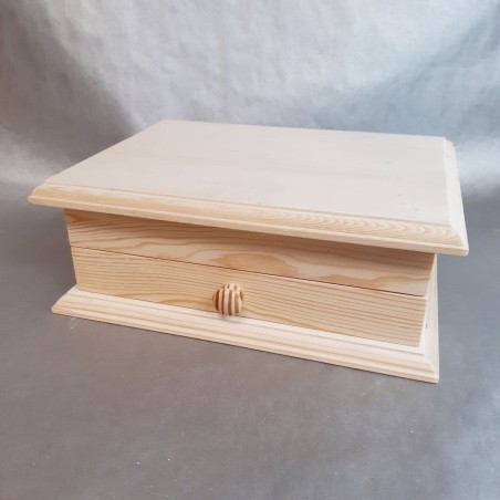Caja pino un cajon con tapa | TOPAZ