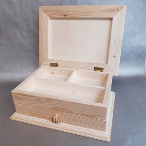 Caja pino un cajon con tapa | TOPAZ