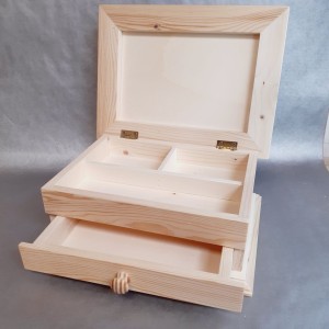 Caja pino un cajon con tapa | TOPAZ