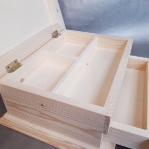Caja pino un cajon con tapa | TOPAZ